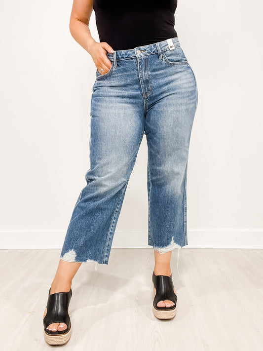 Comfort Crop High-Waist Jeans